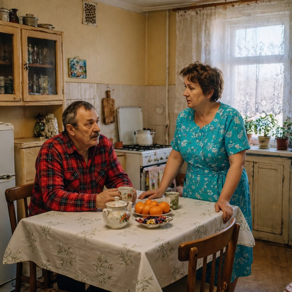 Анна медленно сняла пальто, будто ткань внезапно стала тяжелее обычного.