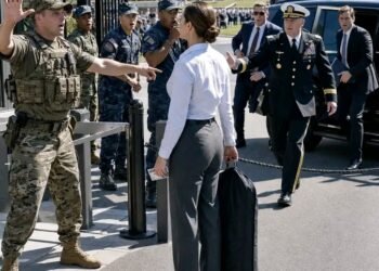 Женщину не пустили через ворота, не зная, что она была почётной гостьей церемонии